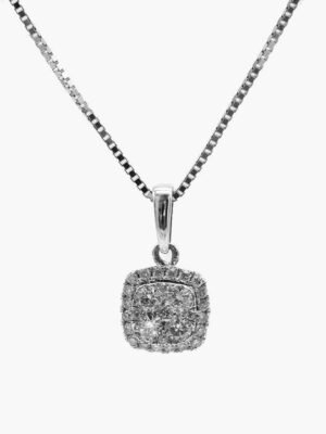 Gold Overlay Diamond Accent Initial Necklace