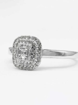 Infinity X.O Diamond Ring in Sterling Silver